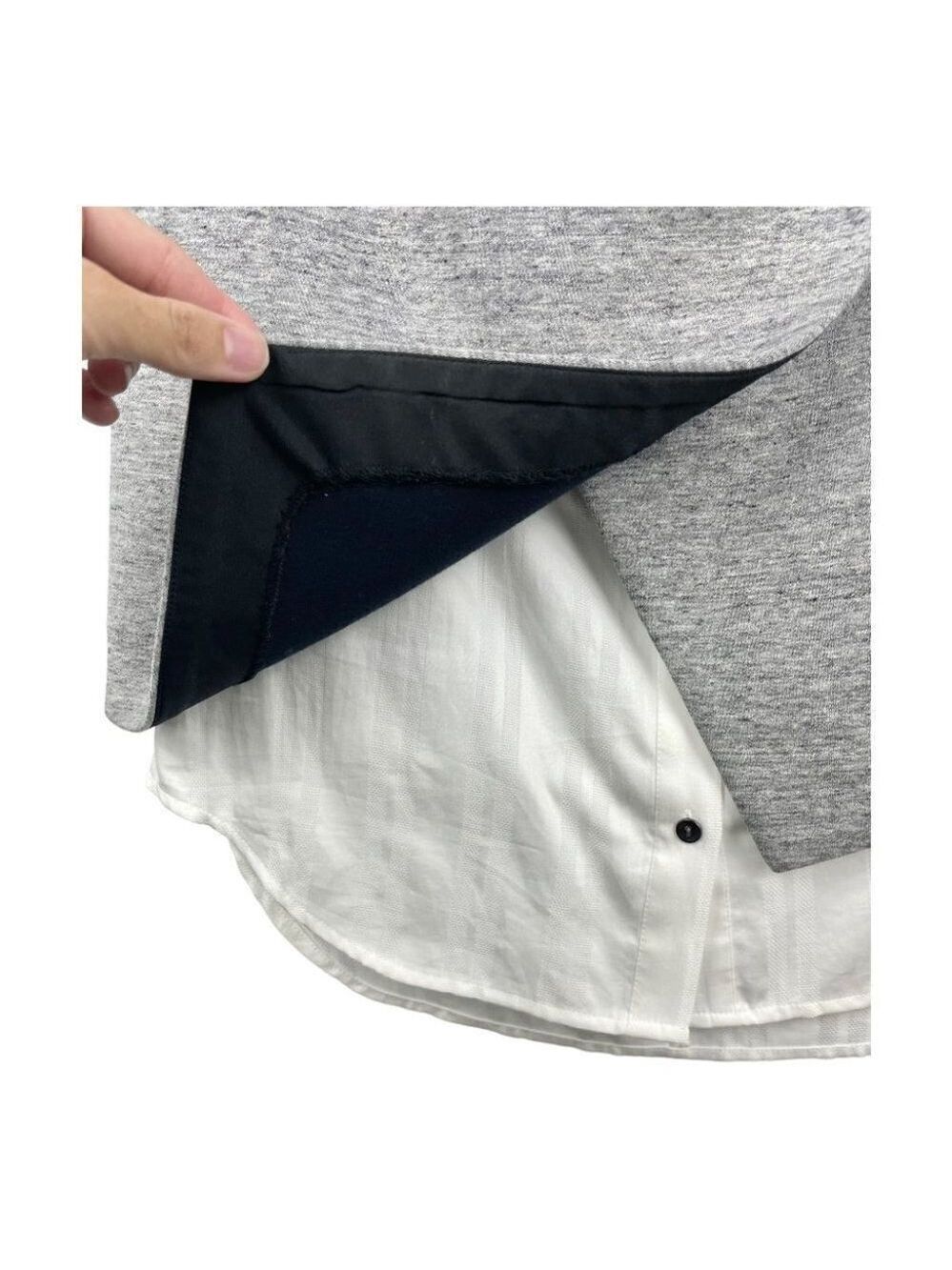 NEW Intermix Emilia Grey Shirt Detail Mini Skirt Size S - Picture 5 of 7